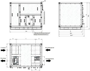 Приточно-вытяжная установка с роторным рекуператором RWN-RR-1300(50c)-ЕС-НЕ2,9-Classic(N)