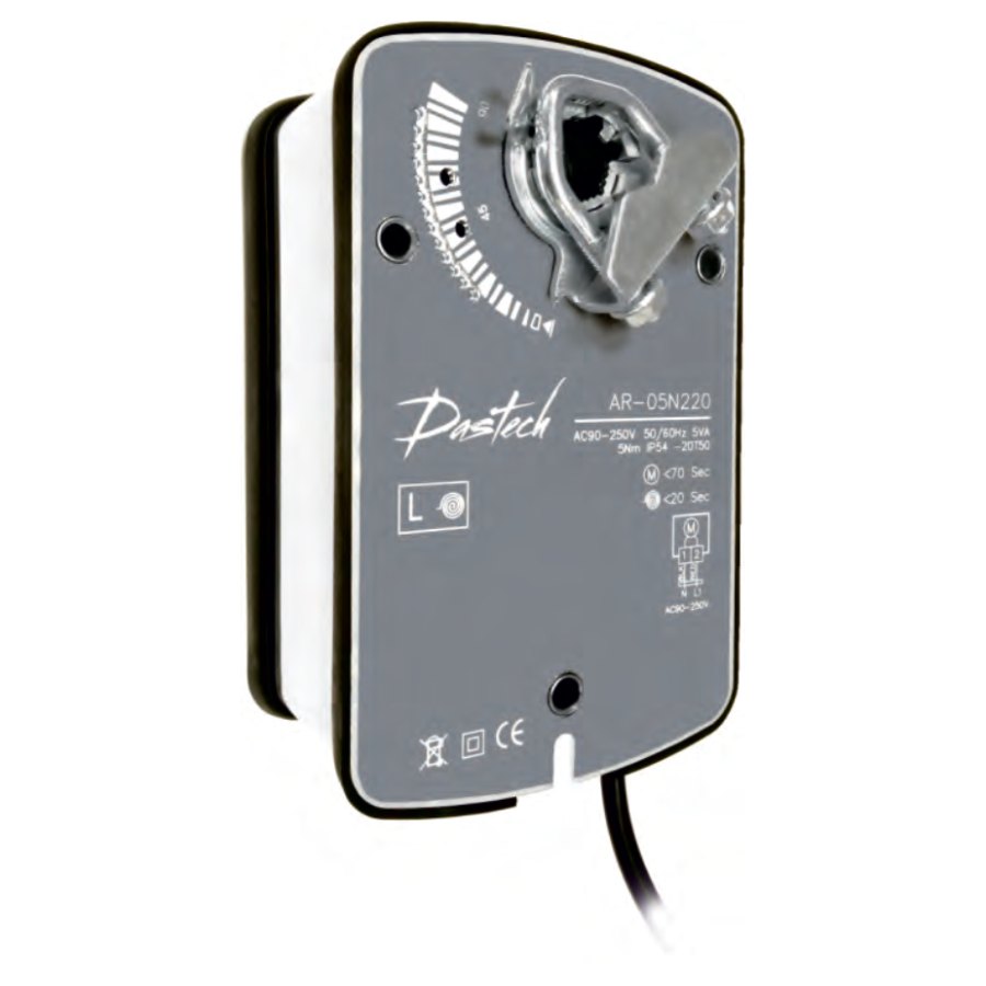 Электропривод Dastech AR-05N24S-R 5 Н·м, 24 В, 0–10 В, с возвратной пружиной Электропривод Dastech AR-05N24S-R 5 Н·м, 24 В, 0–10 В, с возвратной пружиной